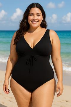 Picture of PLUS SIZE GREY TUMMY CONTROL SWIM SUIT